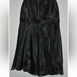 Vintage Victor Costa 80s taffeta overlay BOW skirt midi length stunning skirt